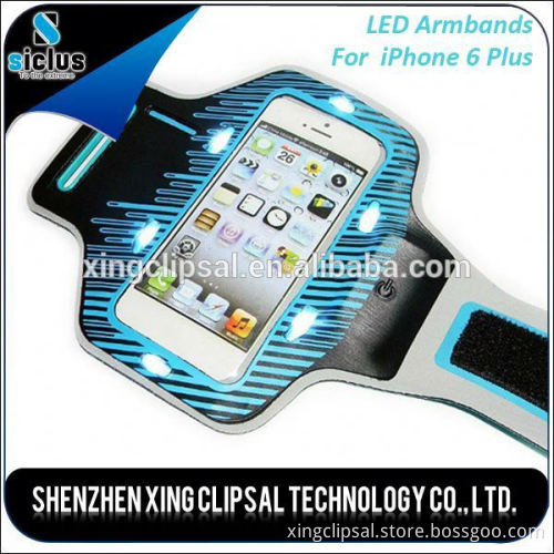 Profesional LED sport phone armband, watherproof phone case for hiking, led sprots armband for iphone 6